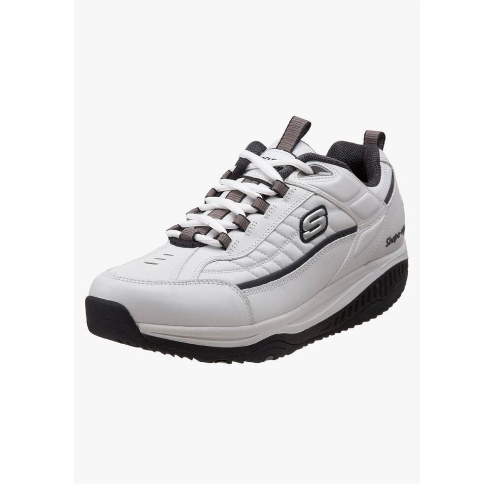 Skechers Men's Shape-Ups XT Fitness Leather Shoes Sneakers Retro White Blue 8.5